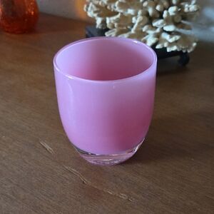 Pink Glassybaby Glass Candle Holder